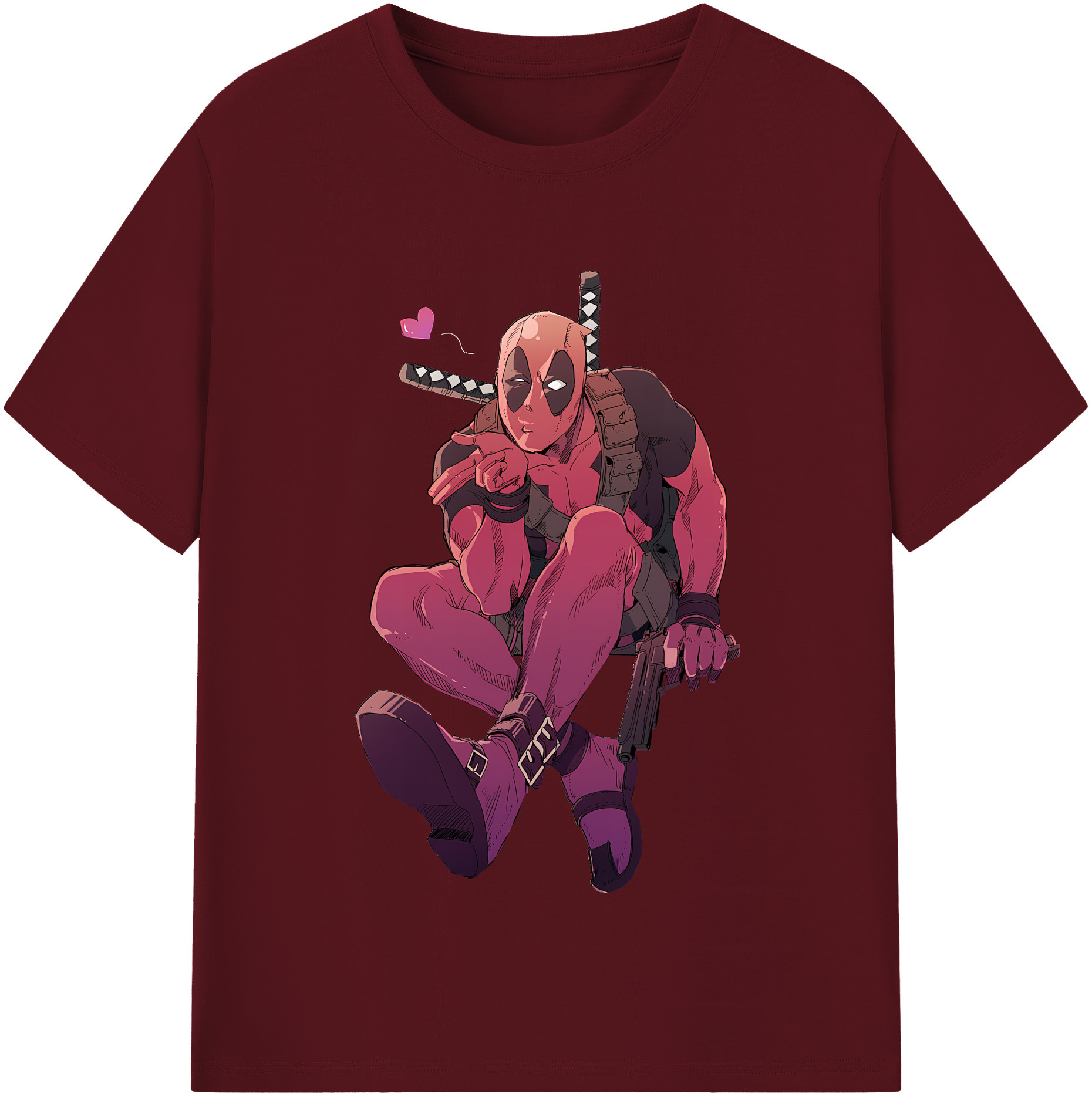 （画像用） Deadpool デッドプール 綿100％半袖Tシャツ（フロントプリント）